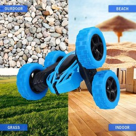 PULLAFUN Remote Control Car-RC Stunt Car Toy, Double Sided 360°Rotating Tumbling Rechargeable Car, High Speed 2.4Ghz Remote Control Race Car, 4WD Off Road Vehicle, 3D Deformation Car 1:24(Blue)