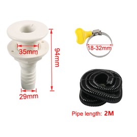 Sealproof Bilge Pump Hose, Marine Bilge Pump Plumbing Kit with Hose Clamps Thru Hull Hose Pipe for Bilge Pump for Boats Yachts RVs(1-1/8 inch black 29mm)