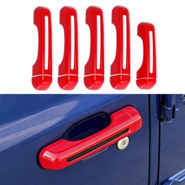 Barong for Jeep Wrangler JL JLU Sahara Freedom Rubicon Unlimited Gladiator JT 2-Door & 4-Door 2018-2025 Exterior Accessories Door Handle Protection Decals +Tailgate Handle Cover (Red