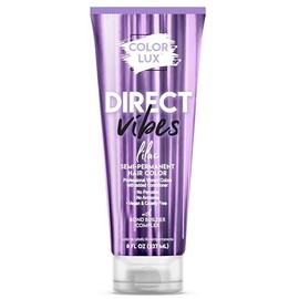 Color Lux Tinte semipermanente para el cabello Direct Vibes, lila, tono vibrante y duradero, sin amoníaco, vegano, sin sulfatos, sin parabenos, 8 fl o