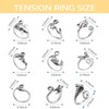 9 PCS Knitting Crochet Loop Ring for Fingers Metal Open
