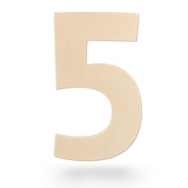 Kleenes Traumhandel Wooden Numbers - Wooden Numbers - Wooden Numbers for Birthday, Wedding, Anniversary - Wooden Numbers to Design Yourself - (20 cm, 5)
