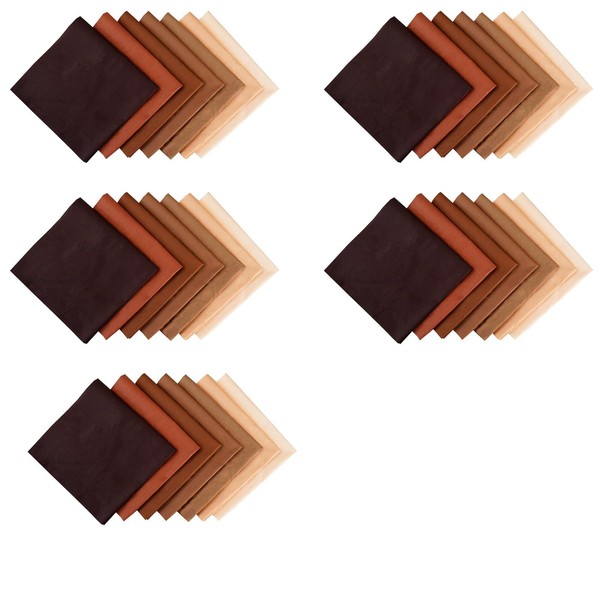 35Pcs Square Twill Cotton Fabric Solid Color Cotton Fabric for