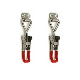 Toggle Latch Clamp 4001 2pcs, 304 Stainless Steel Adjustable Hasp Latches Quick Release Hand Tool Toggle Clamp for Smoker Lid Jig, Case Trunk, Door