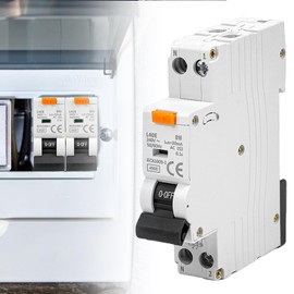 FI Circuit Breaker B16, 30mA FI Switch RCD Protected Circuit Breaker 6kA 1P+N Type A Residual Current Device with RCBO Rated Current 16A 230V, DIN Rail Mounting - Curve B
