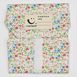 the Wrapper, Re Wrap It Sandwich Bags, Spring Flowers, No Waste Packaging, Eco Friendly, Reusable Food Wraps. Made In Scotland.