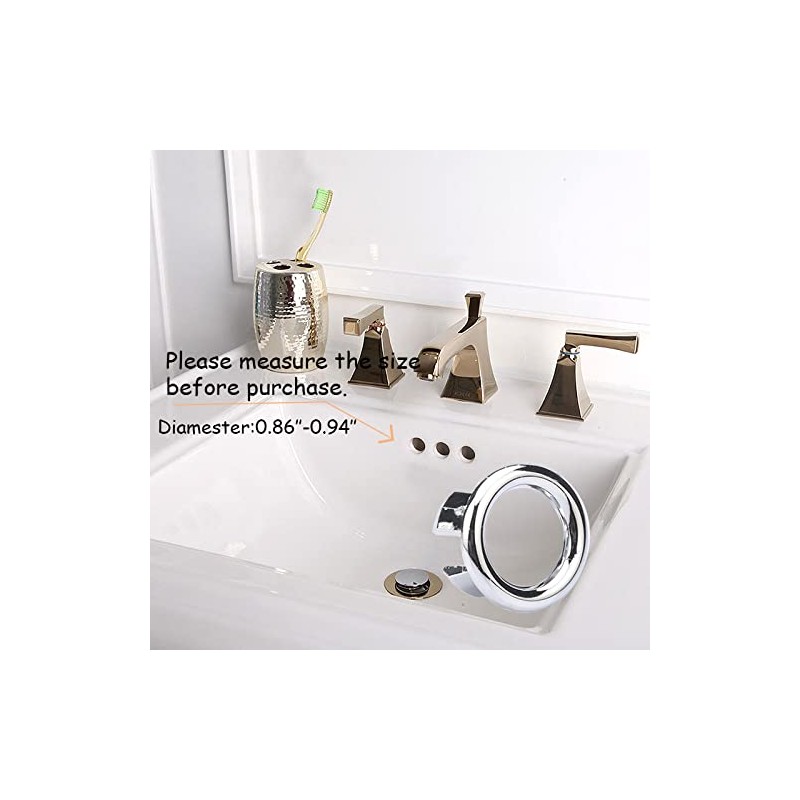 4 Pack Bathroom Basin Sink Round Hole Trim Chrome Overflow