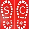 Santa Claus Footprint Stencils - Father Christmas Boots Stencil -