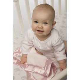 SwaddleDesigns Fitted Crib Sheet/Toddler Sheet, Baby Sleeps Better on Softest Cotton Flannel, Made in USA, Elephant and Pastel Pink Chickies