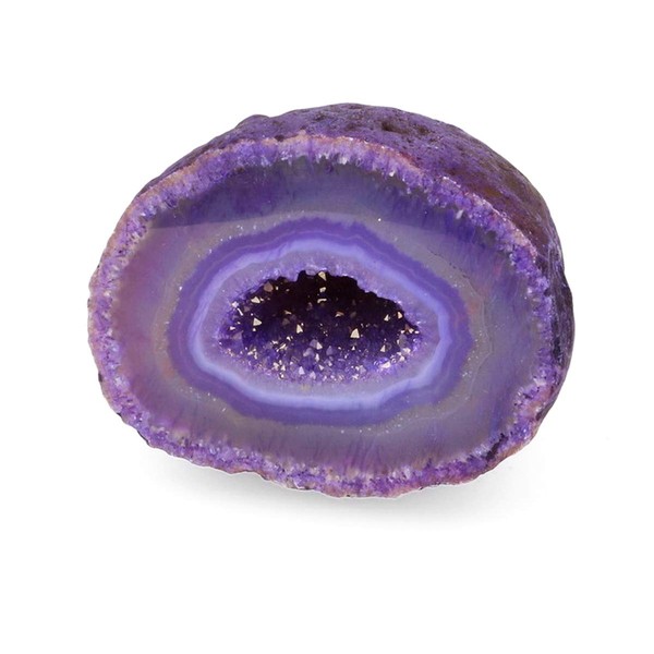 Serafino Genuine Brazilian Agate Geode Healing Crystal Mineral Blue Green Purple Pink Agate Crystals Cristal Stone Gift (Purple)