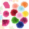 sourcing map 5Pcs Paper Pom Poms, 6 Inch Paper Flowers
