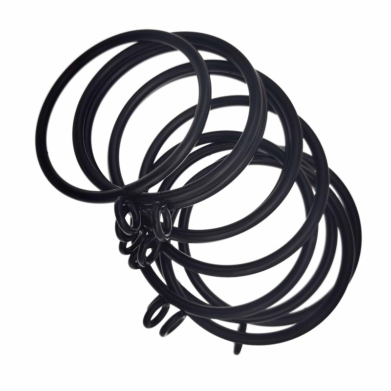 20PCS 55MM Black Metal Curtain Ring with Eyelet and 20pcs