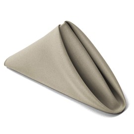 TableLinensforLess 17x17 Inch Polyester Cloth Napkins, Set of 12 (Charcoal)