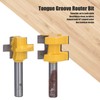 2 Pieces Tongue Groove Milling Cutter, 8 mm Shank Groove