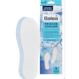 balea 8 Pairs Fresh Insoles Size 6-8 White, White