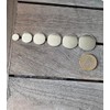 Pack of 10 Flat Smooth Silver Shiny Metal Eyelet Buttons