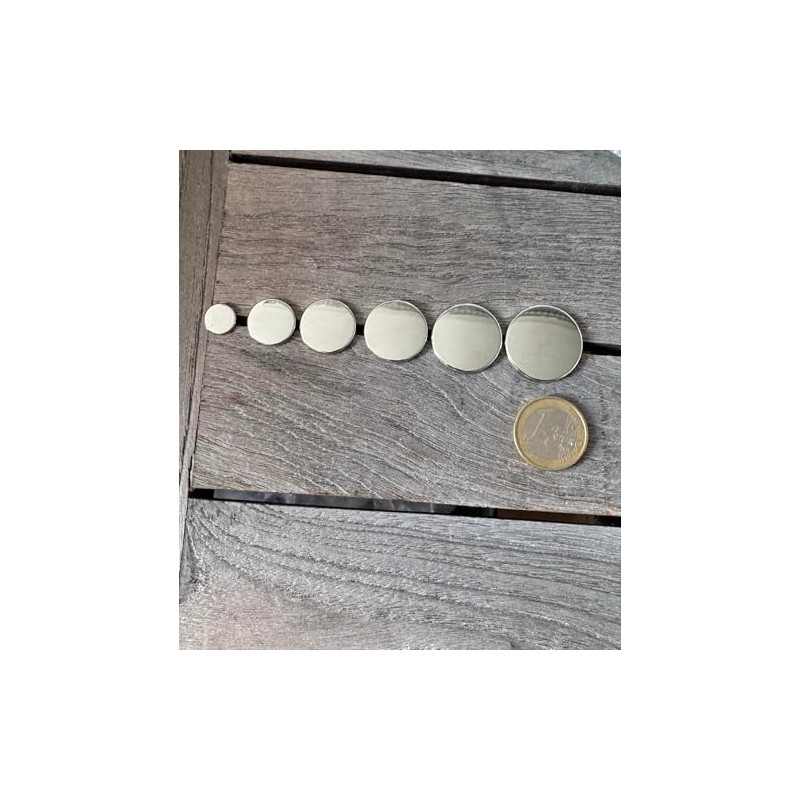 Pack of 10 Flat Smooth Silver Shiny Metal Eyelet Buttons
