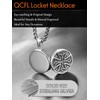 QCFL Celtic Cross Necklace Sterling Silver Locket Necklace for Men