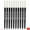 Doms Aqua Felt Tip Pens, BLACK, Pack of 10, Fibre