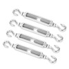 4Pcs Hook to Hook Turnbuckle Stainless Steel Hardware Kit for