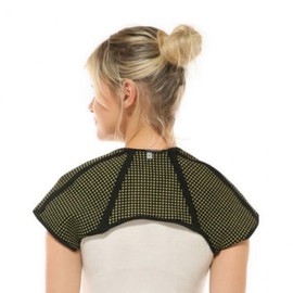 Warm Lightweight Mugwort Heat Therapy Shoulder Pad Parents Black M 10ea