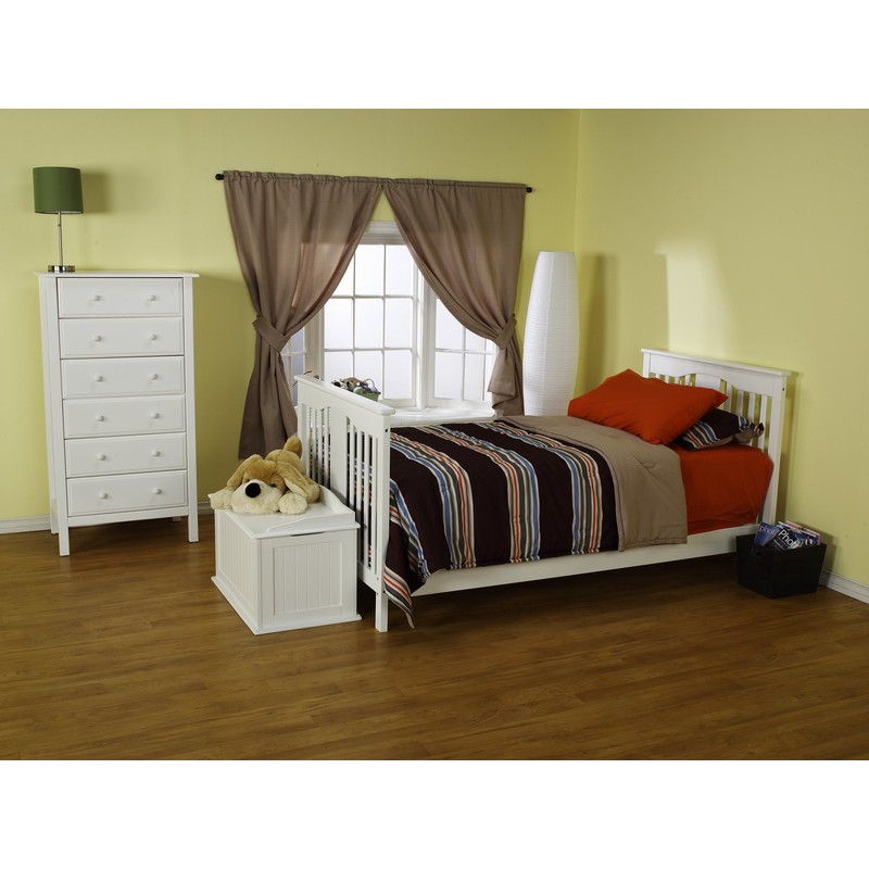 DaVinci Twin/Full Size Bed Conversion Kit (M4799) in White