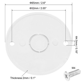 sourcing map PVC Conduit Lid Round Junction Box Cover with Screws 65mm OD for Conduit Box Pack of 5