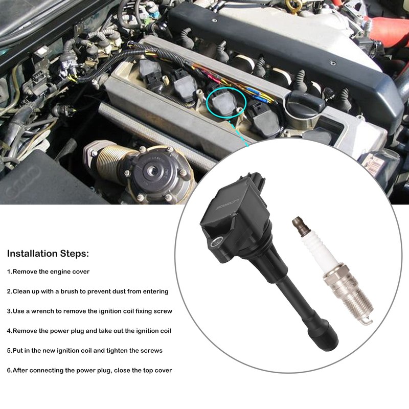 Set of 4 Ignition Coil Pack and Spark Plugs Fits