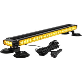 29.5 Inch 54 LED High-Intensity Emergency Warning Flash Light Bar Double Side Strobe for Construction Vehicles New ConditionLight Color: Amber, Rated Power: 54, Beam Angle: Spot