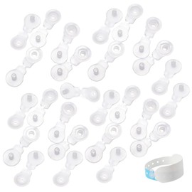 DeaHea 100 Pack Hospital Wristbands Snap Buckle Disposable Secure Lock Clip for Vinyl Wristband Events Wrist Band Concert Waterpark Party Bracelet Festival Admission Identification ID Bands