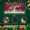 OUXIOAZ Buffalo Plaid Merry Christmas Doormat 17"x30"Red,Seasonal Snow Xmas Tree