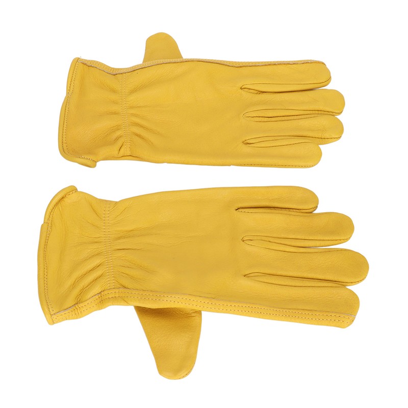 Garden Cowhide Gloves Wear Resistance Full Finger Leather Gloves for
