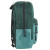 Multi Pocket Multicolor Backpack with Adjustable Padded Straps (Forest)