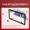 Moon Phase License Plate Frame Stainless Steel Black License Holder