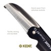 KENT Kent 87T Graphite Handmade Folding Pocket Comb for Men,