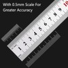 Stainless Steel Rulers, 2 Pack 20cm Metric Imperial Precision Ruler