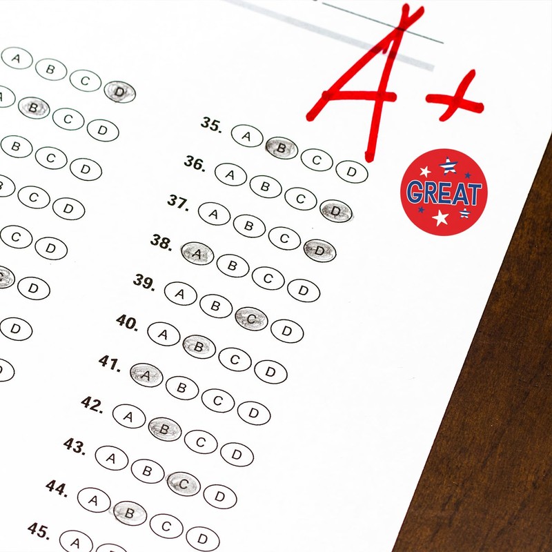 Patriotic Reward Stickers for Kids - 1,080 Red White and