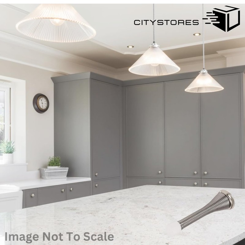 Citystores® Silver Door Stopper | Heavy Duty Spring Spiral Floor