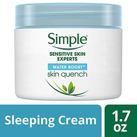 Simple - Crema para dormir Water Boost Skin Quench, 1.7 oz