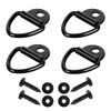 JCHL Cargo Tie-Down Anchors, 4PCS 2" Black Steel V-Ring Bolt