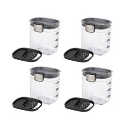 Progressive International Progressive PKS-401 1.5 Cup Mini Prokeeper+ Airtight Silicone Seal Storage Container Great For Spices & Baking Acessories (4- Piece)