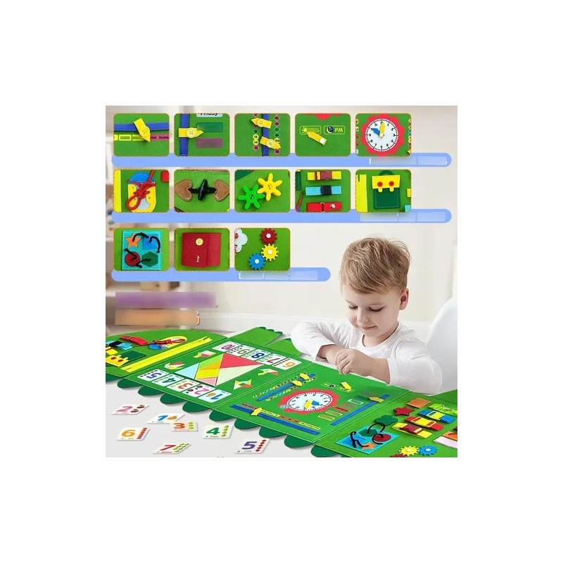 Rivibou Tablero Montessori De Cocodrilo Tablero Sensorial