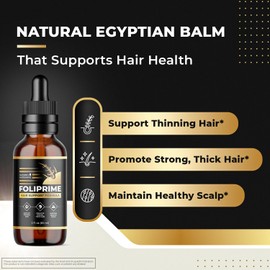 FoliPrime Hair Growth Oil, 100% Pure & Natural Hair Oils for Hair Growth & Scalp Hair Loss, Hair Follicle Detox Formula for Thicker Longer Fuller Hair | with Biotin & Keratin - 2oz, 1 Month Supply