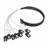 MCIO 8i to 8xSATA3.0 Cable 19.7 Inch Silver Plated OFC