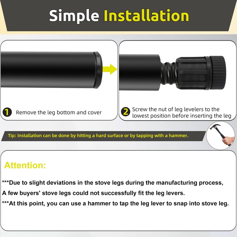 Camp Stove Leg Levelers Adjustable, Accessories for Camp Chef Explorer