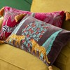 Wylder Tropics Kalahari Embroidered Velvet Cushion Cover - Multicolour -