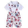 BFUSTYLE Baby Boy Clothes 4th of July Outfit 0-6 Month Summer Rompers Short Sleeve Infant Bodysuit One Piece Baby Jumpsuit