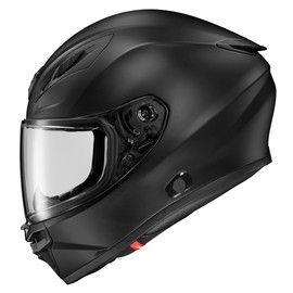 ScorpionEXO R430 Full Face Street Motorcycle Helmet with Bluetooth Ready Speaker Pockets DOT SNELL Solid (Matte Black - Medium)