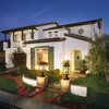 18.62'' Dusk to Dawn Post Light Outdoor, Large 3-Light Lamp