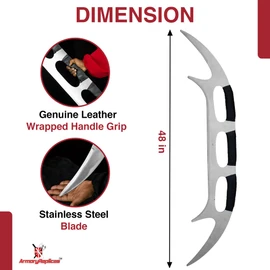 Massive 48 in. Klingon Bat'Leth Style War Sword